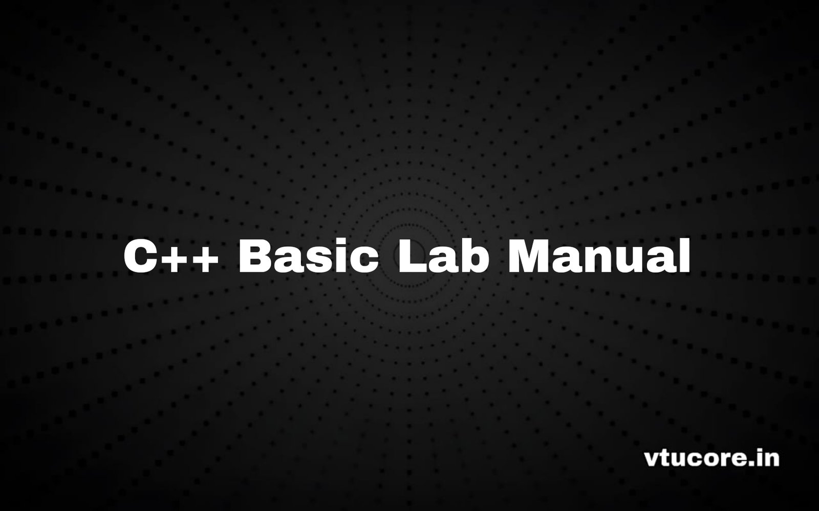 C++ Basics BEC358C