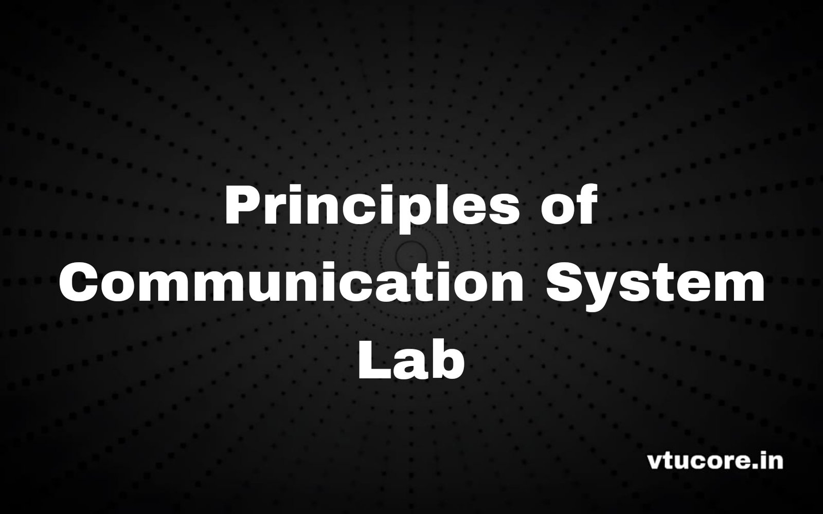Communication Laboratory BECL404
