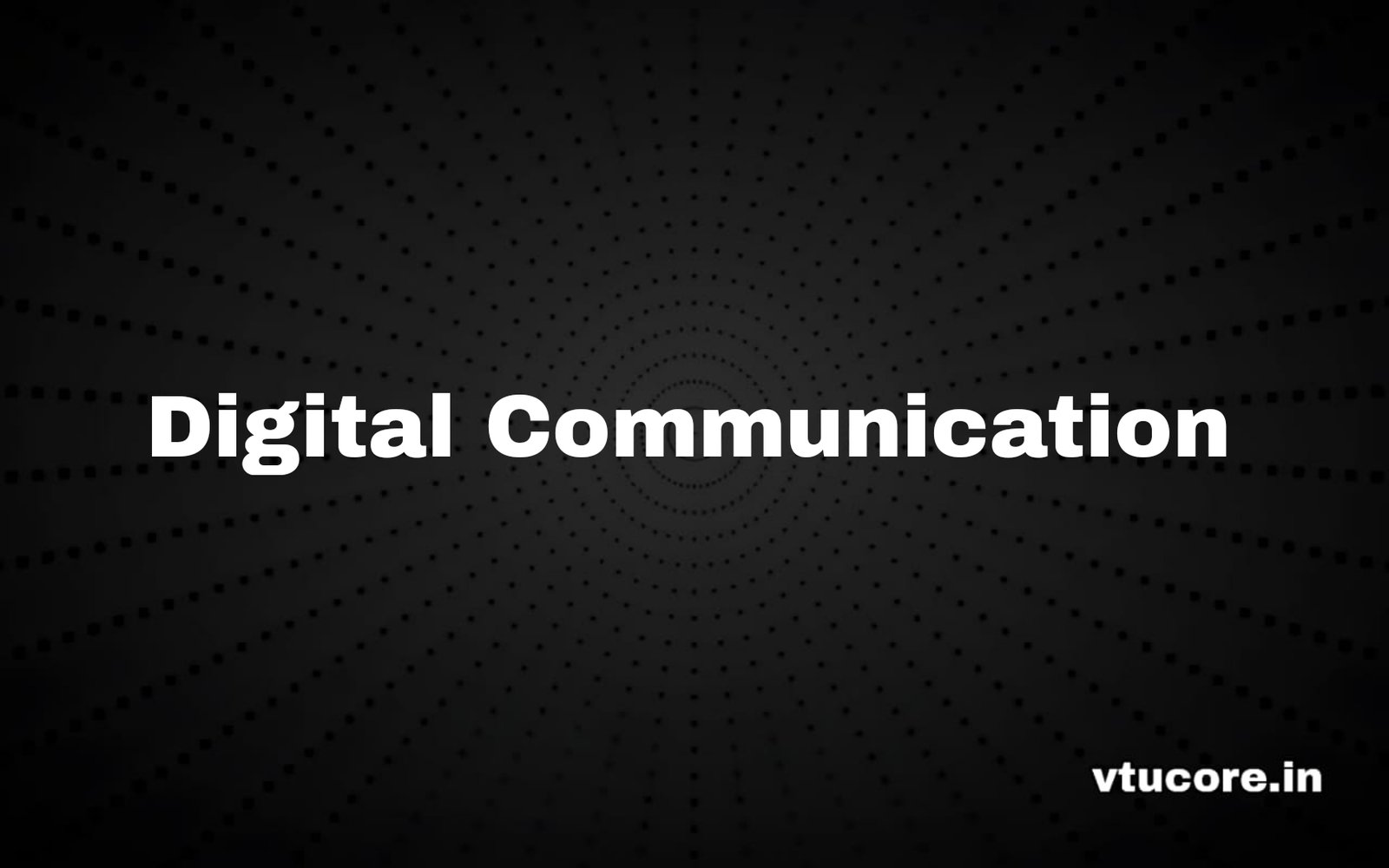 DIGITAL COMMUNICATION BEC503