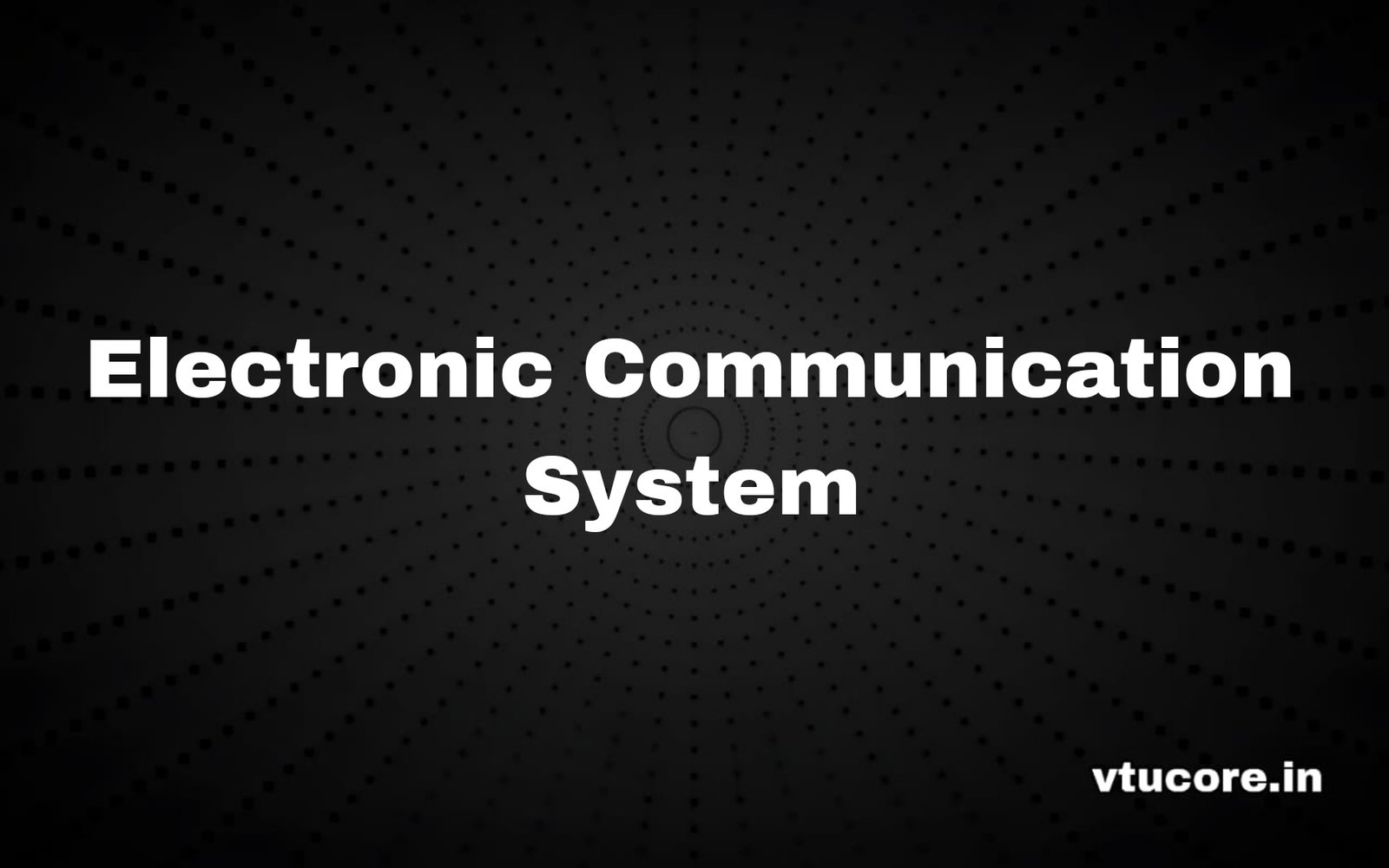 Electronic Communication Systems BEC654C