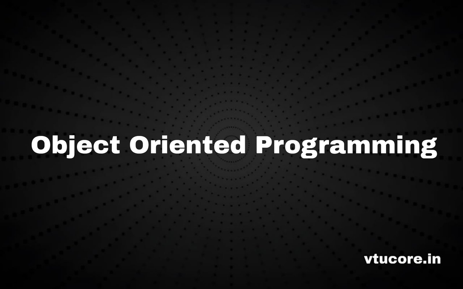 Object Oriented Programming BEE405D