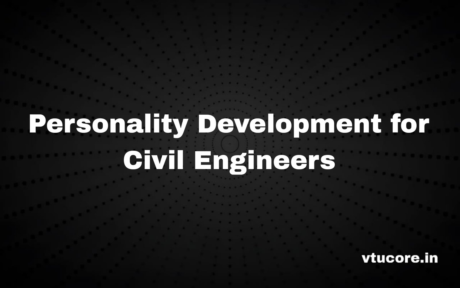 Personality Development for Civil Engineers BCV358D