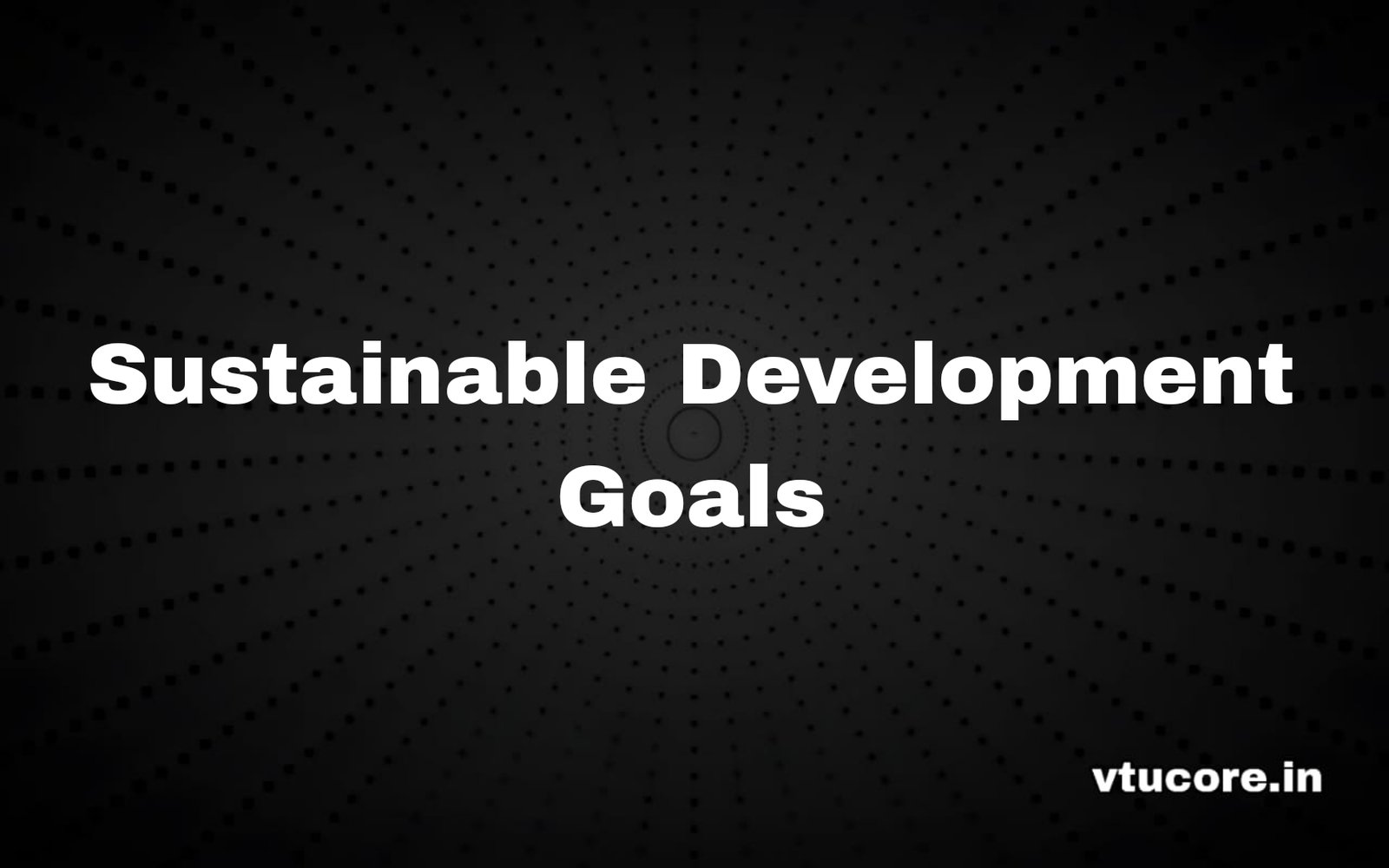Sustainable Development Goals BCV654D