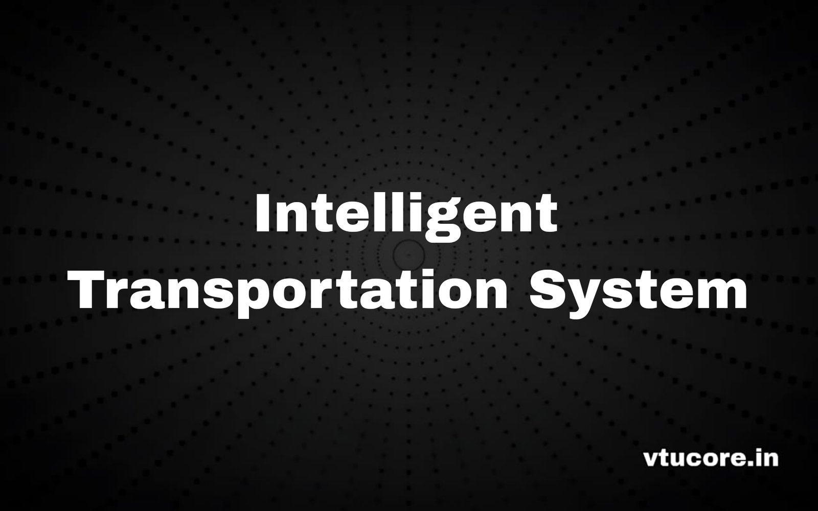 Intelligent Transportation Systems BCV714A