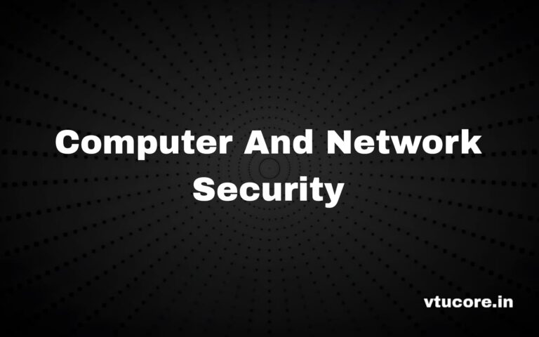 vtucore » Computer and Network Security BEC714B