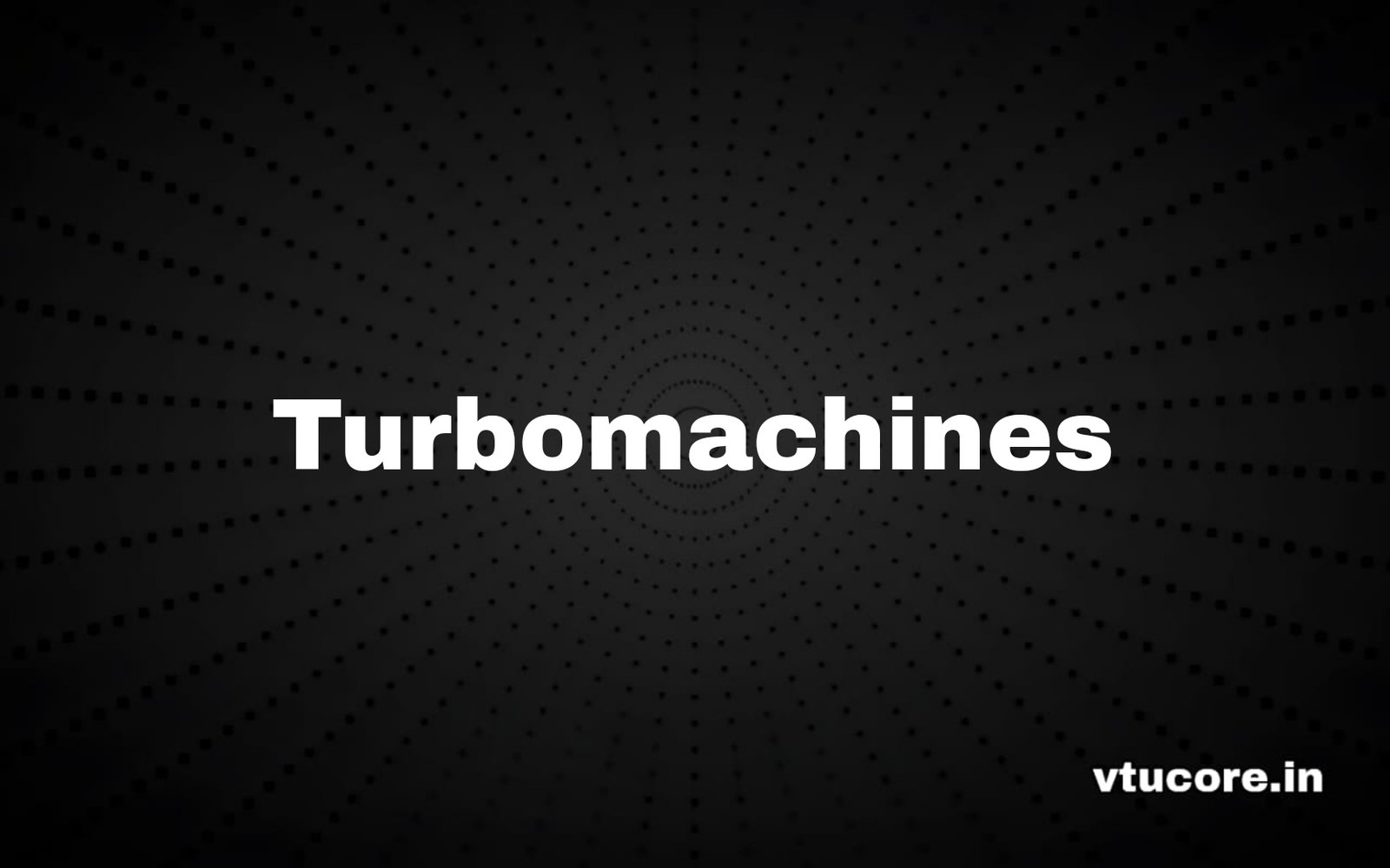 Turbomachines BME502